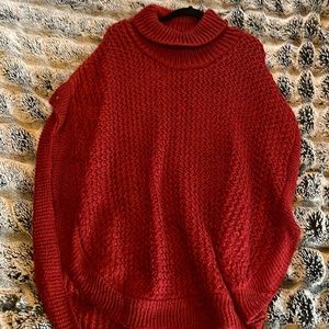 Womens crocheted turtleneck